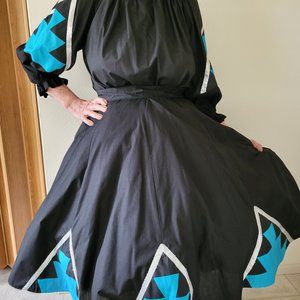 Two-Piece Square Dance Dress with Matching Men's Shirt